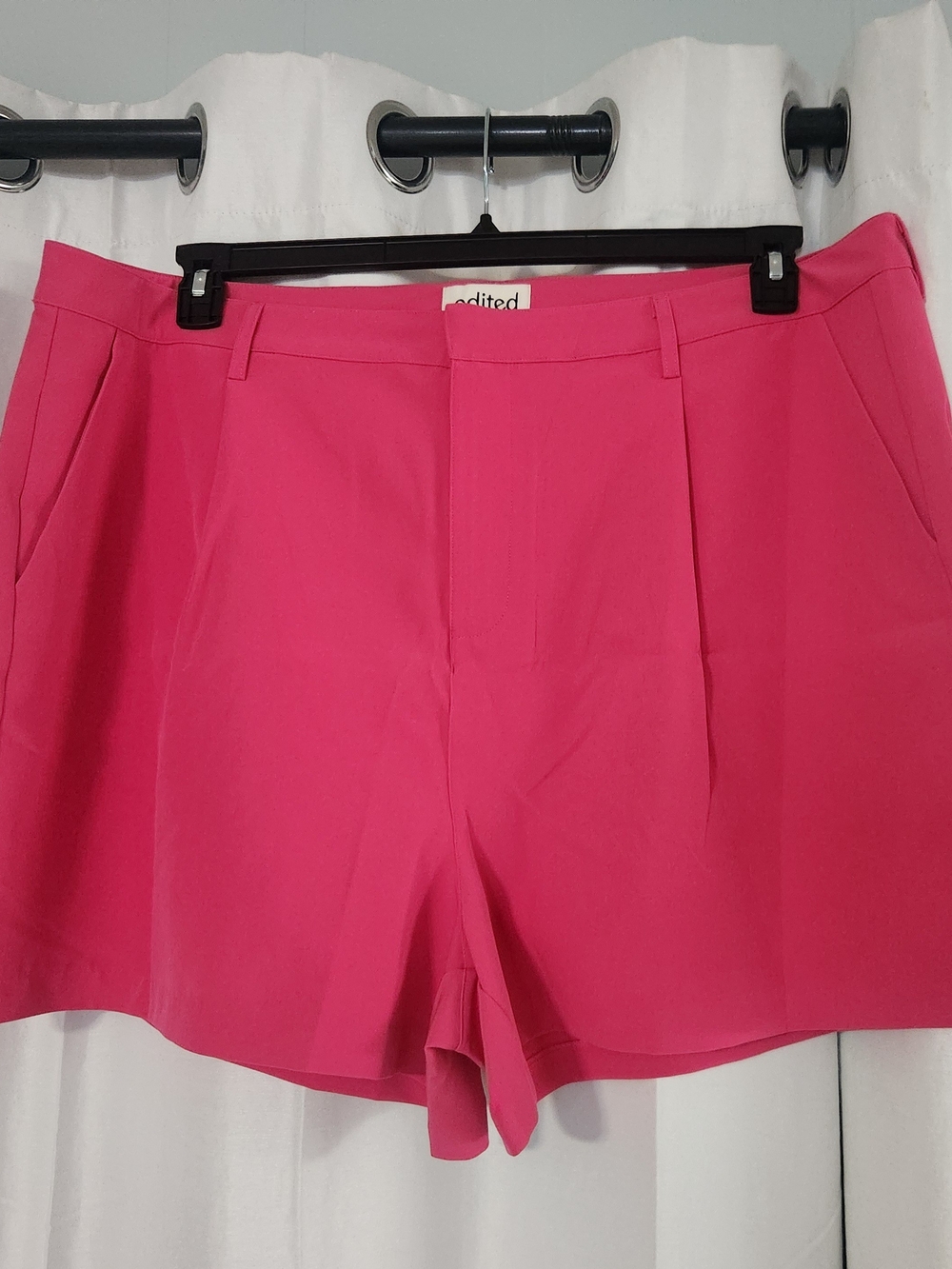 Edited Hot Pink Tailored Bermuda Shorts